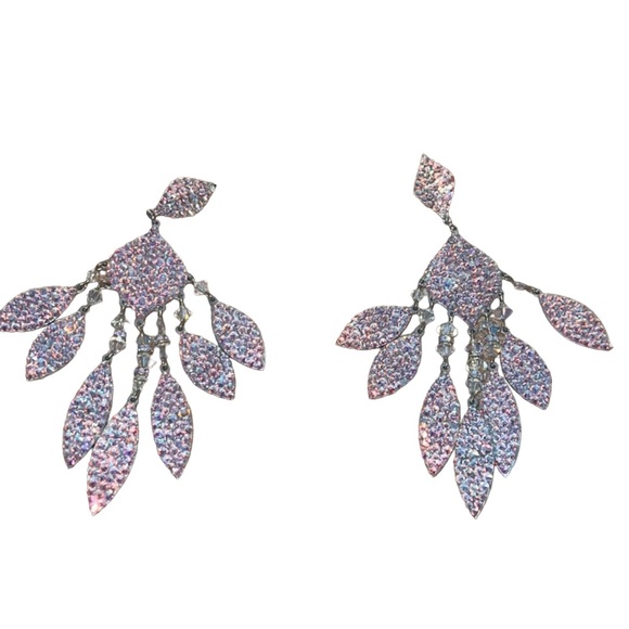 Gulia  crystal AB earrings Statement Bridal - Picture 1 of 5